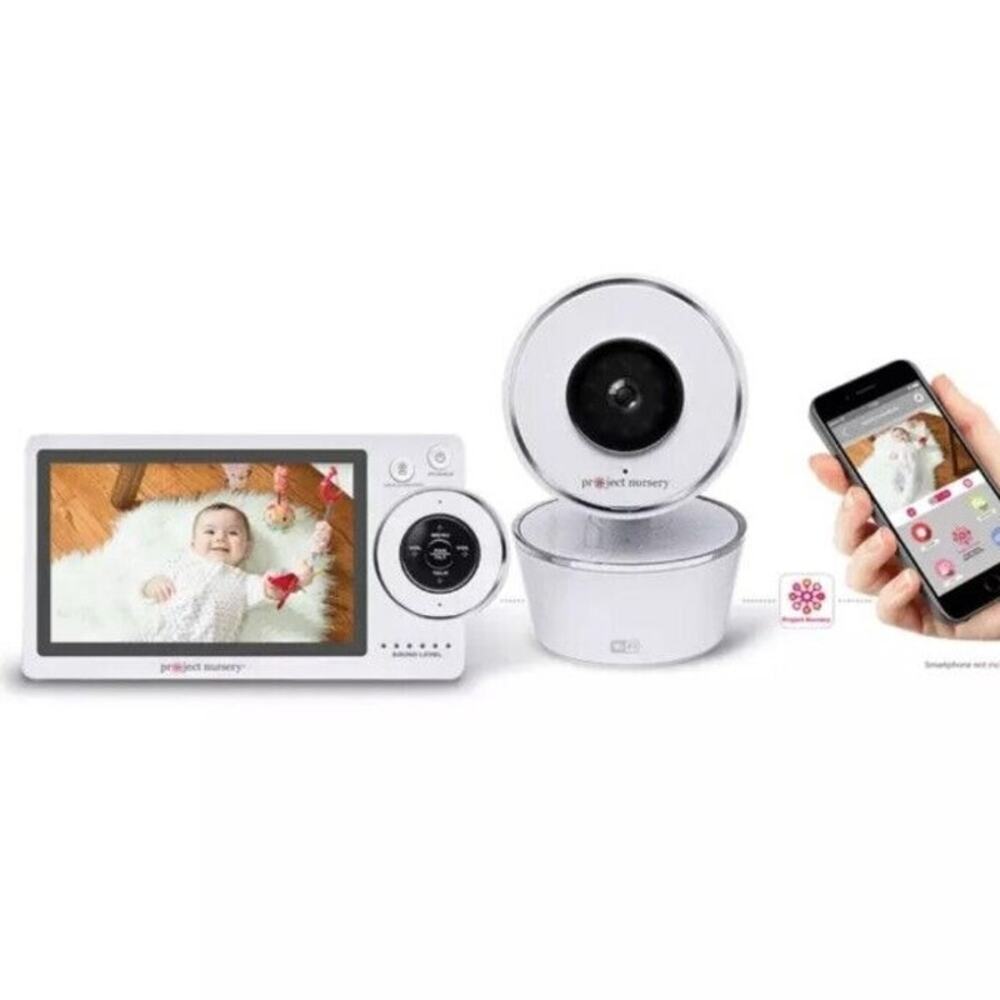 Project Nursery Baby Monitor System Camera 5" HD Dual Connect Wi-Fi Registry